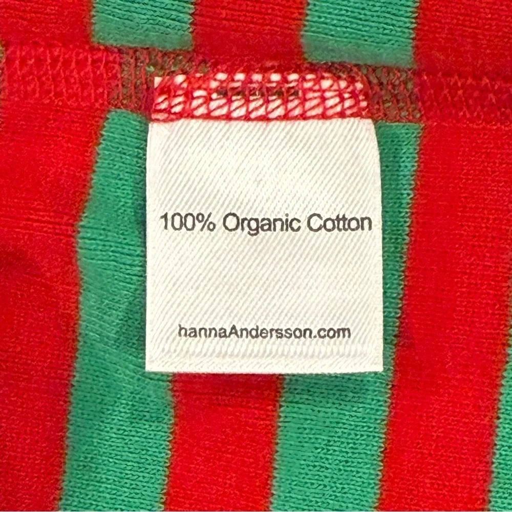 Hanna Andersson Sleeper Boys 6-9M 60 cm Girls Organic Pajamas Christmas Stripes